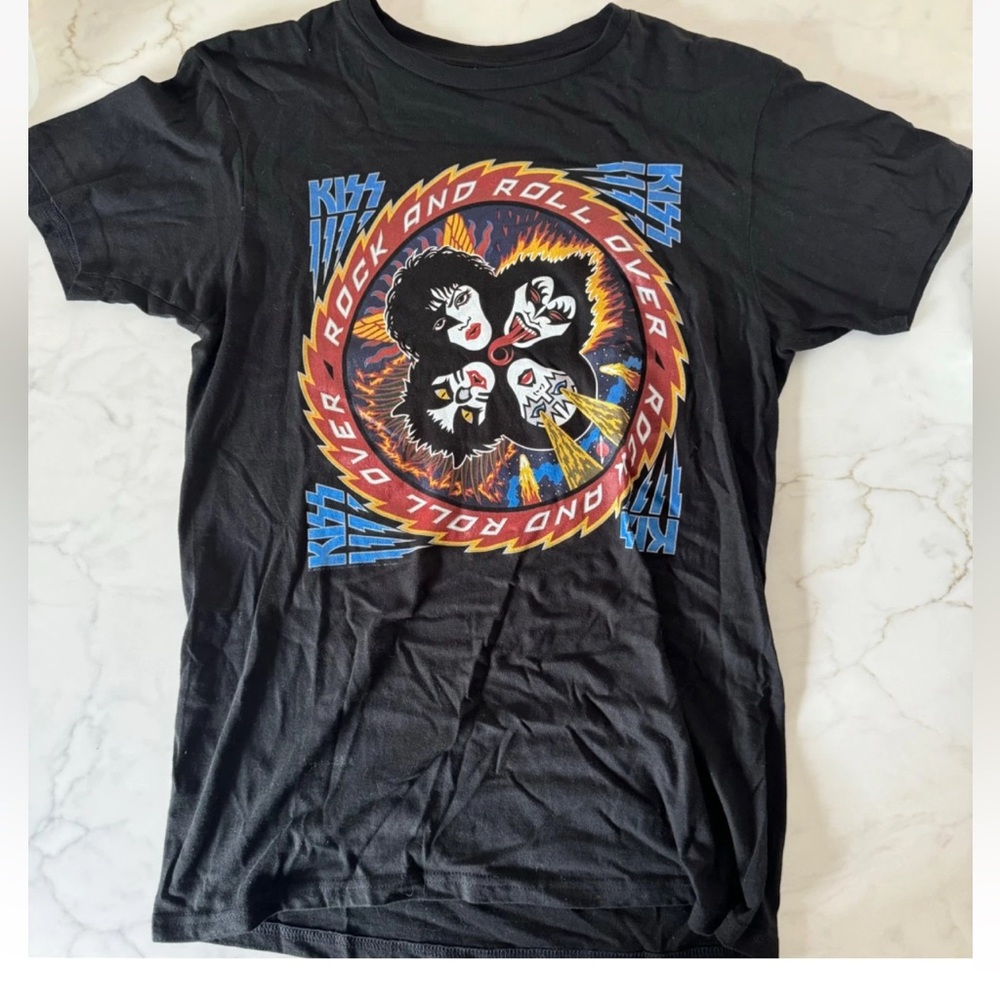 Kiss  T-Shirt Rock And Roll Over size small